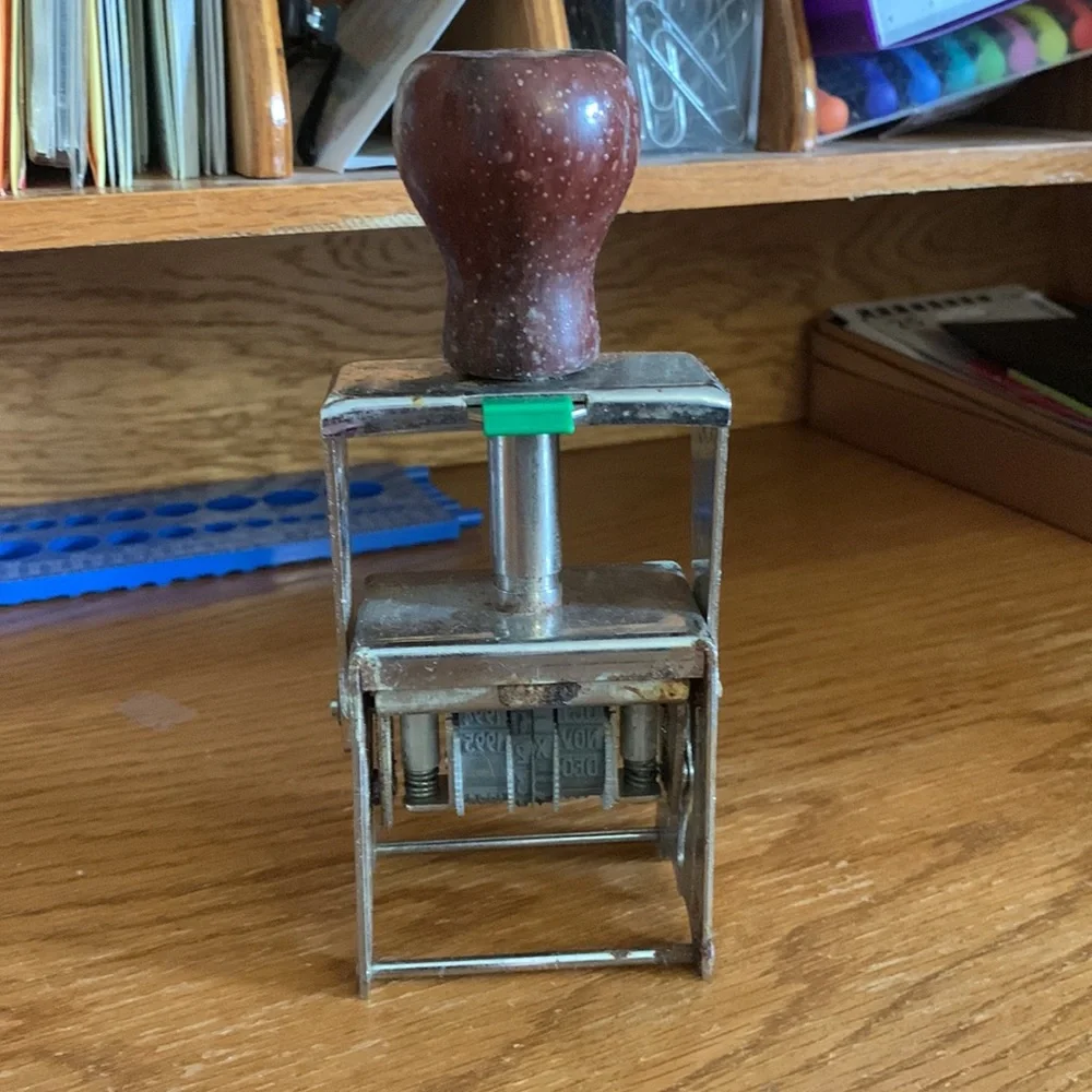 Antique Date & Paid Receipt Stamp